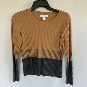 Liz Claiborne Striped Colorblock Sweater
